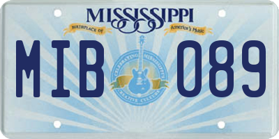 MS license plate MIB089