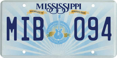 MS license plate MIB094