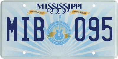 MS license plate MIB095