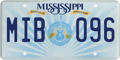 MS license plate MIB096