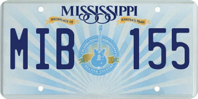 MS license plate MIB155