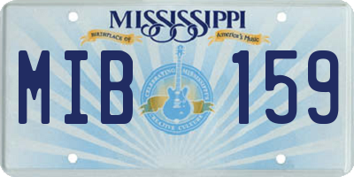 MS license plate MIB159
