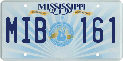 MS license plate MIB161