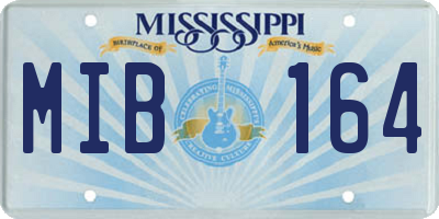 MS license plate MIB164