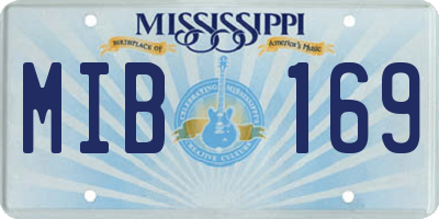 MS license plate MIB169