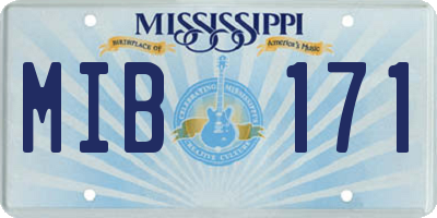 MS license plate MIB171