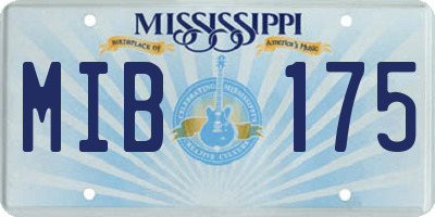 MS license plate MIB175