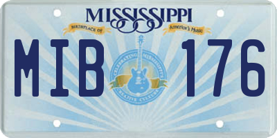 MS license plate MIB176