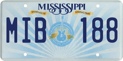MS license plate MIB188