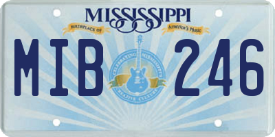 MS license plate MIB246
