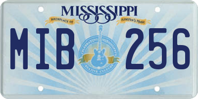 MS license plate MIB256