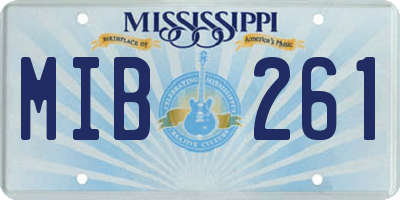 MS license plate MIB261