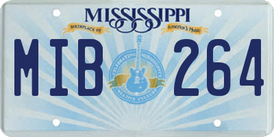 MS license plate MIB264