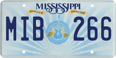 MS license plate MIB266
