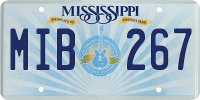 MS license plate MIB267