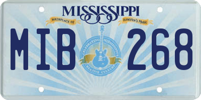 MS license plate MIB268