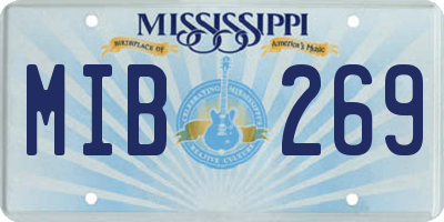 MS license plate MIB269
