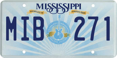 MS license plate MIB271