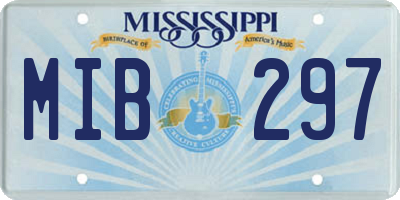 MS license plate MIB297