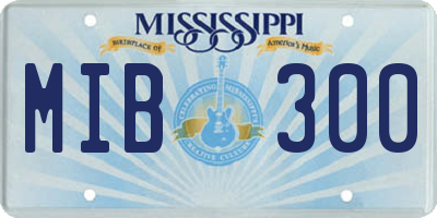 MS license plate MIB300