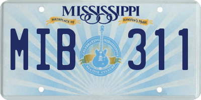MS license plate MIB311