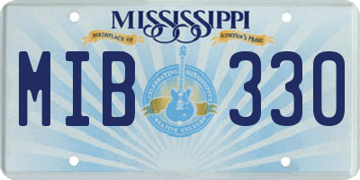 MS license plate MIB330