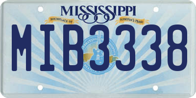 MS license plate MIB3338