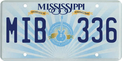 MS license plate MIB336