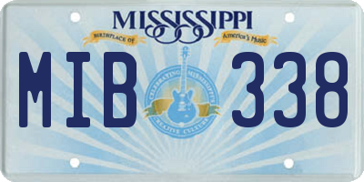 MS license plate MIB338