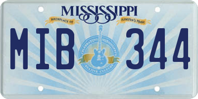 MS license plate MIB344