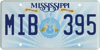 MS license plate MIB395