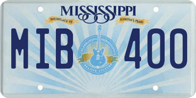 MS license plate MIB400