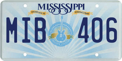 MS license plate MIB406