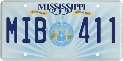 MS license plate MIB411