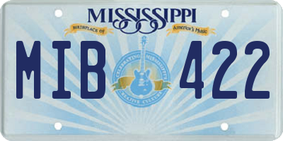 MS license plate MIB422