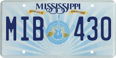 MS license plate MIB430
