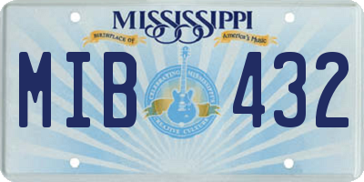 MS license plate MIB432