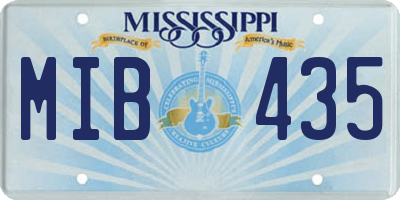 MS license plate MIB435