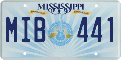 MS license plate MIB441