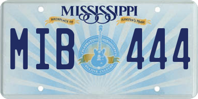 MS license plate MIB444