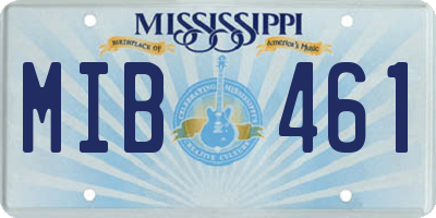 MS license plate MIB461