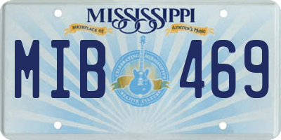 MS license plate MIB469