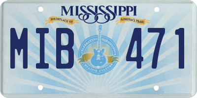 MS license plate MIB471