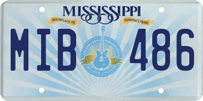 MS license plate MIB486