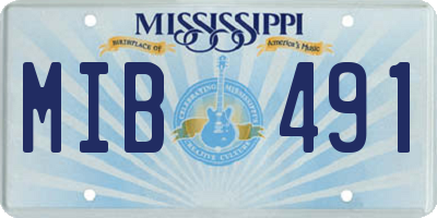 MS license plate MIB491