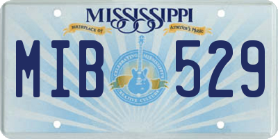 MS license plate MIB529