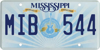 MS license plate MIB544