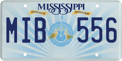 MS license plate MIB556