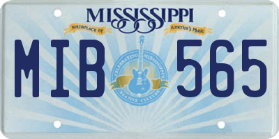 MS license plate MIB565