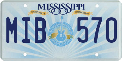 MS license plate MIB570